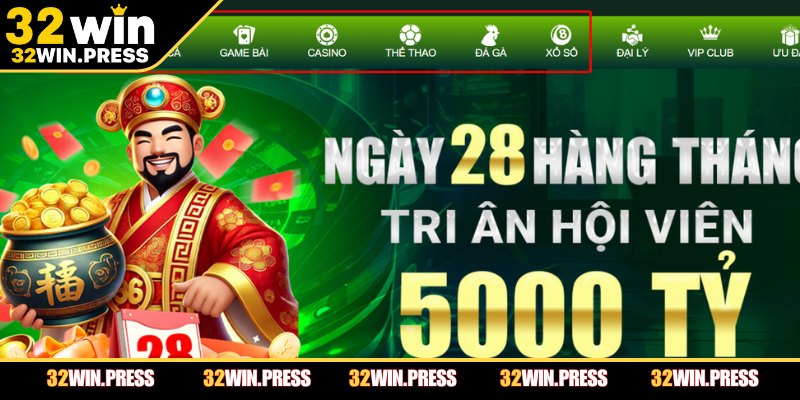 Trò chơi 32Win tựa game đa dạng